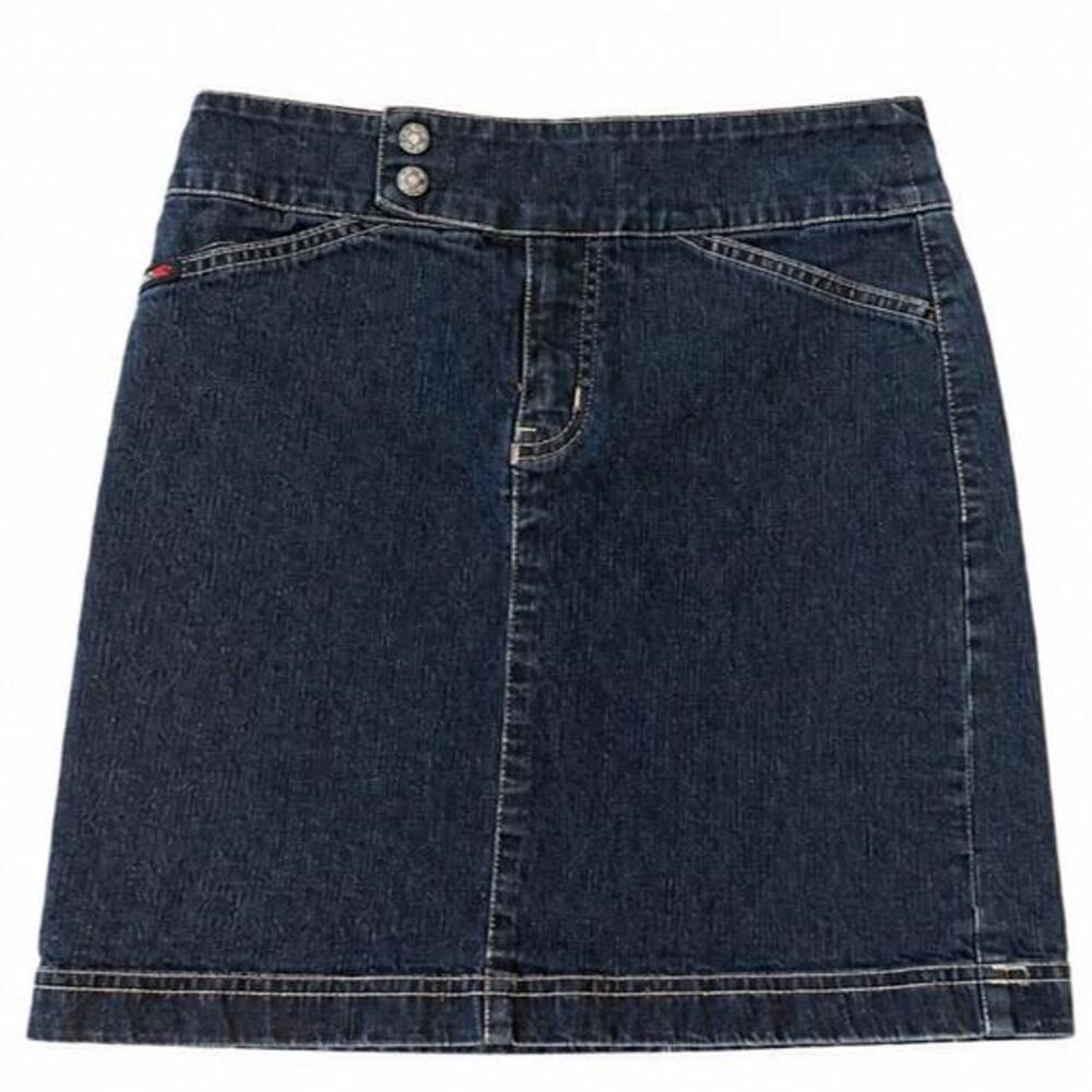 Point Zero navy blue denim mini skirt